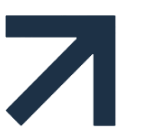 Dark blue upward and rightward arrow icon