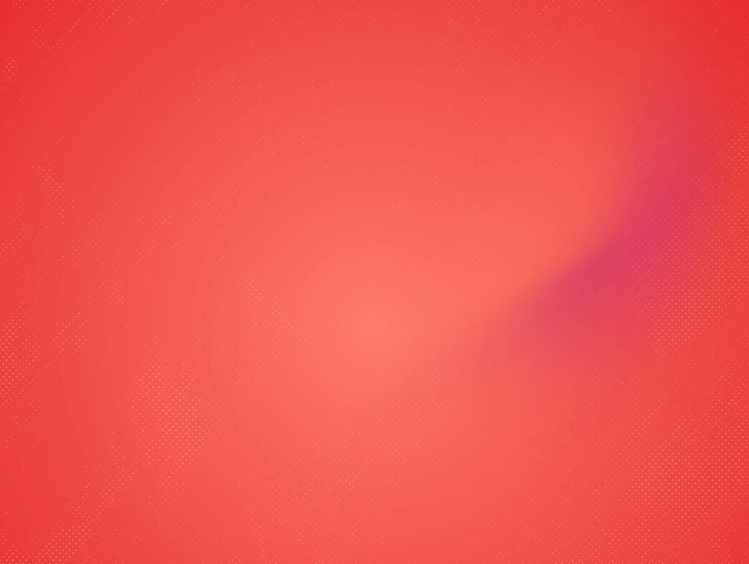 A gradient orange and pink background with small dotted patterns scattered across.