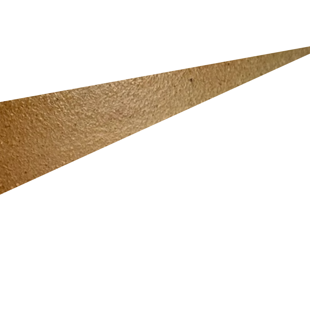 Close-up view of a ceramic plate, in the shape of  triangle.