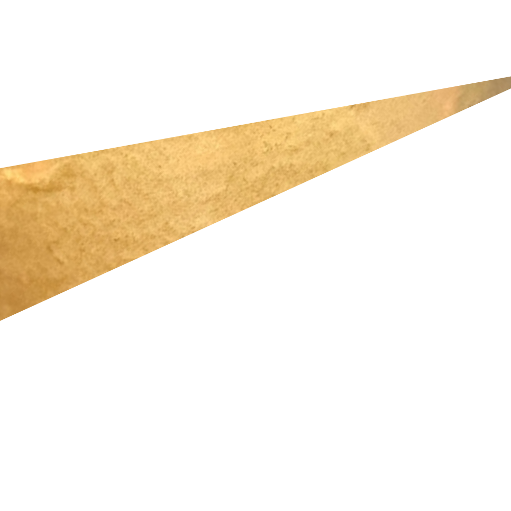 Close-up view of a ceramic plate, in the shape of  triangle.