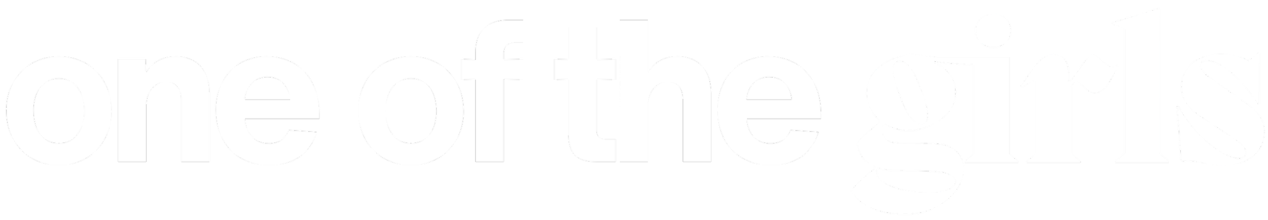 Text in large white font on a black background reads 'one of the girls'