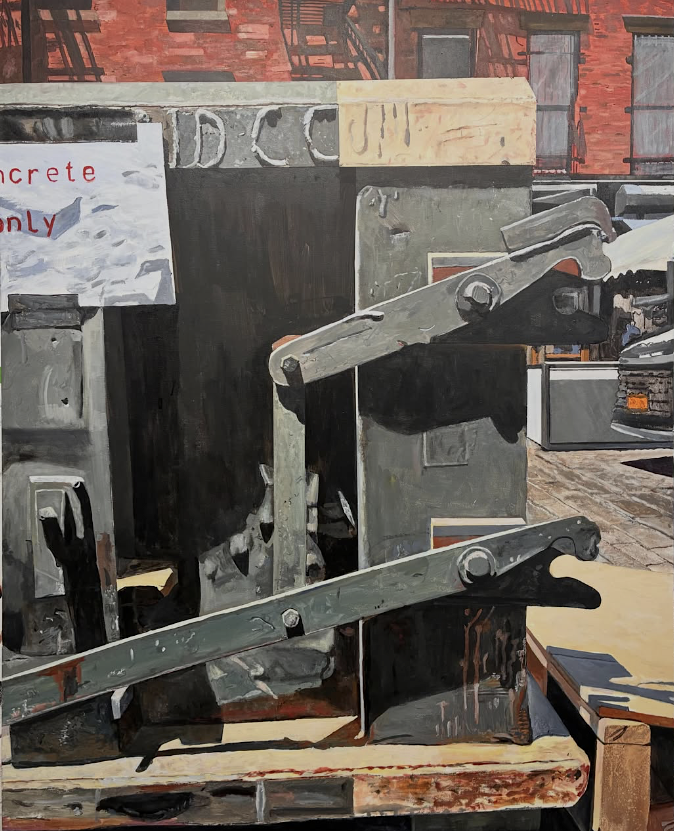 Concrete Only, 2026
Acrylic on Canvas
50" x 40"
127cm x 101.6cm