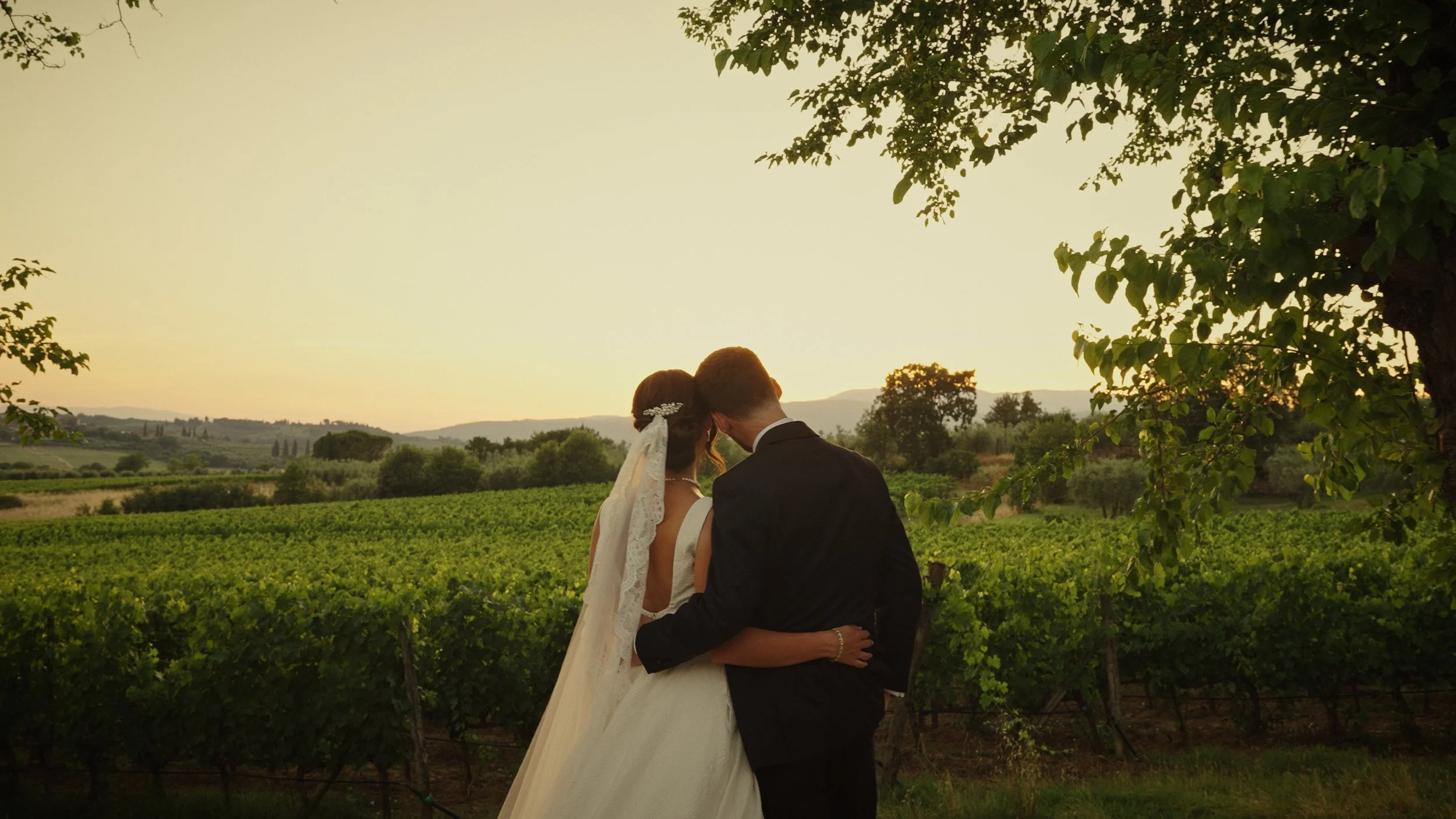 Destination wedding in Tuscany Italy, wedding film for beautiful Bride and Groom