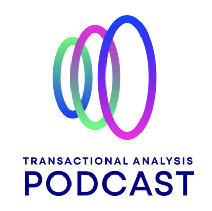 Logo with overlapping rings in blue, green, pink, and purple, and the text 'Transactional Analysis Podcast' below.