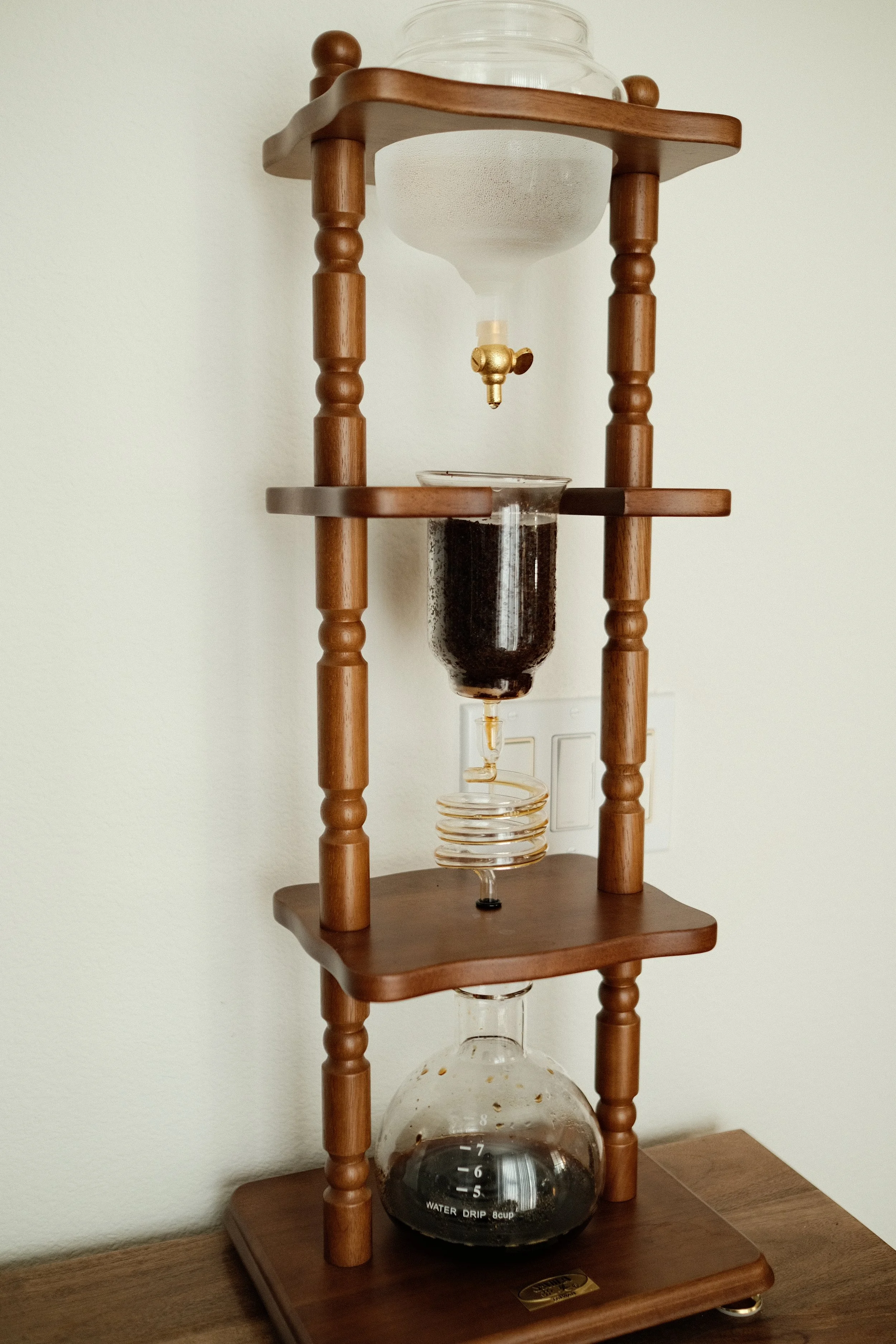 Our trusty Yama Tower for slow drip cold brew