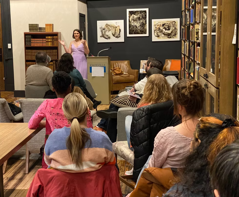 Literary gathering and book club event inside Addison’s in Knoxville