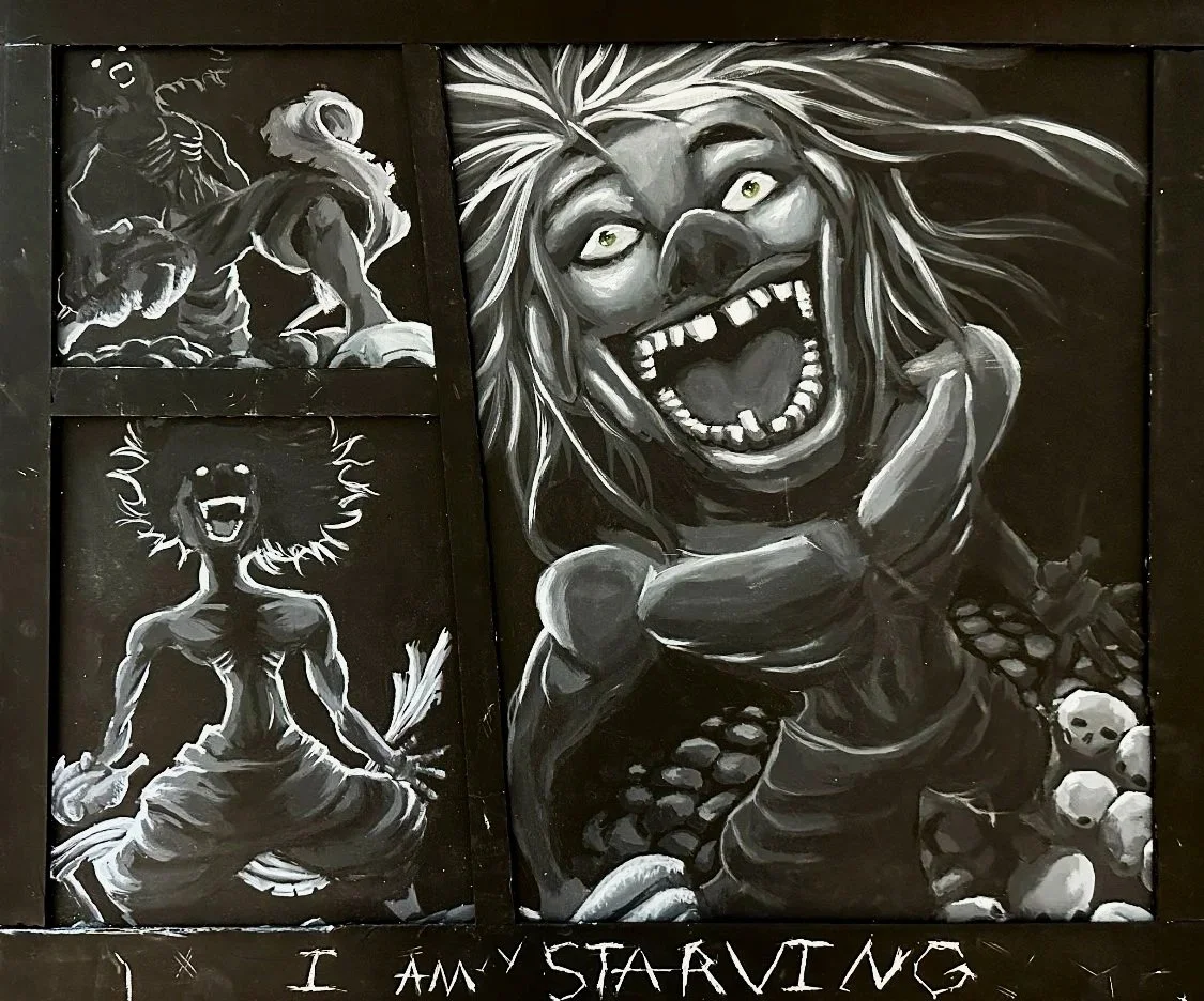 I Am Starving (Original Triptych)