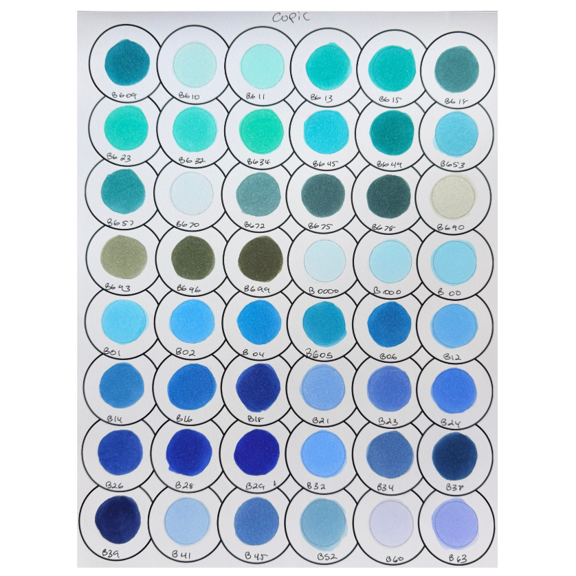  Alcohol marker swatch created on Hammermill Premium Color Copy Cover for my Nix Mini 3 color library. 