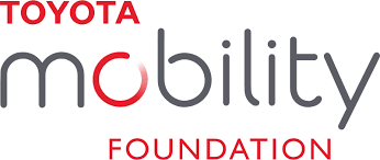 Logo of Toyota Mobility Foundation with text in red and black.