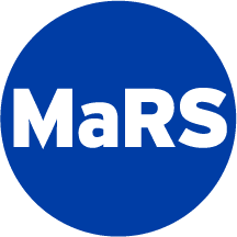 Blue circular logo with the name 'MaRS' in white letters.