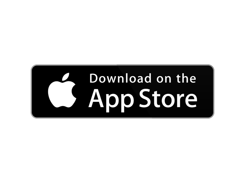 Black background with a white Apple logo and text that says 'Download on the App Store'.