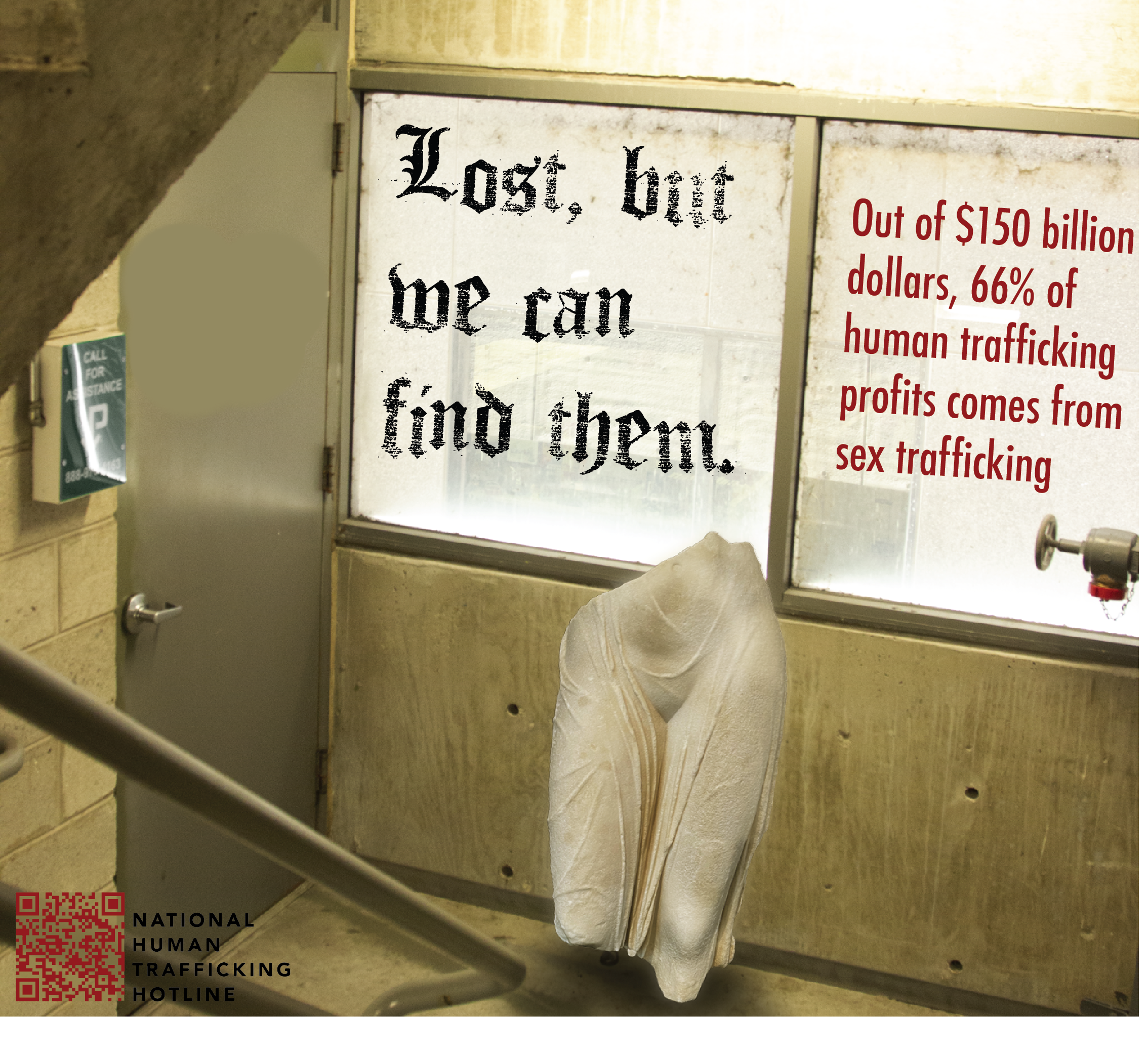 Lost, but We Can Find Them campaign, third signage. Adobe Photoshop and Illustrator.