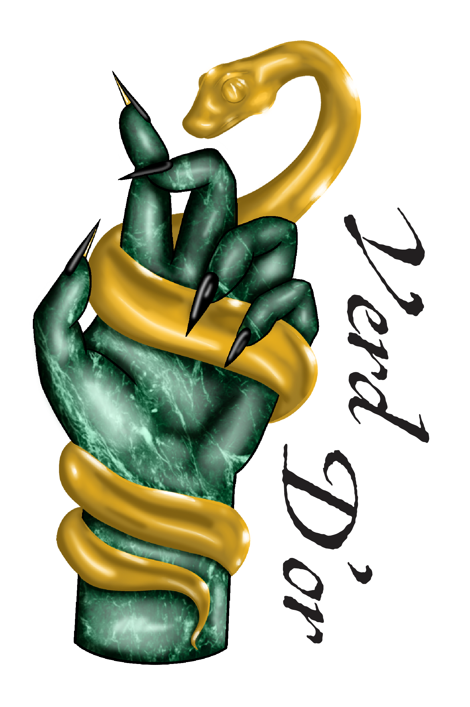 Verd D'or logo, hypothetical high-end jewelry brand. Logo done with Adobe Illustrator and Procreate.