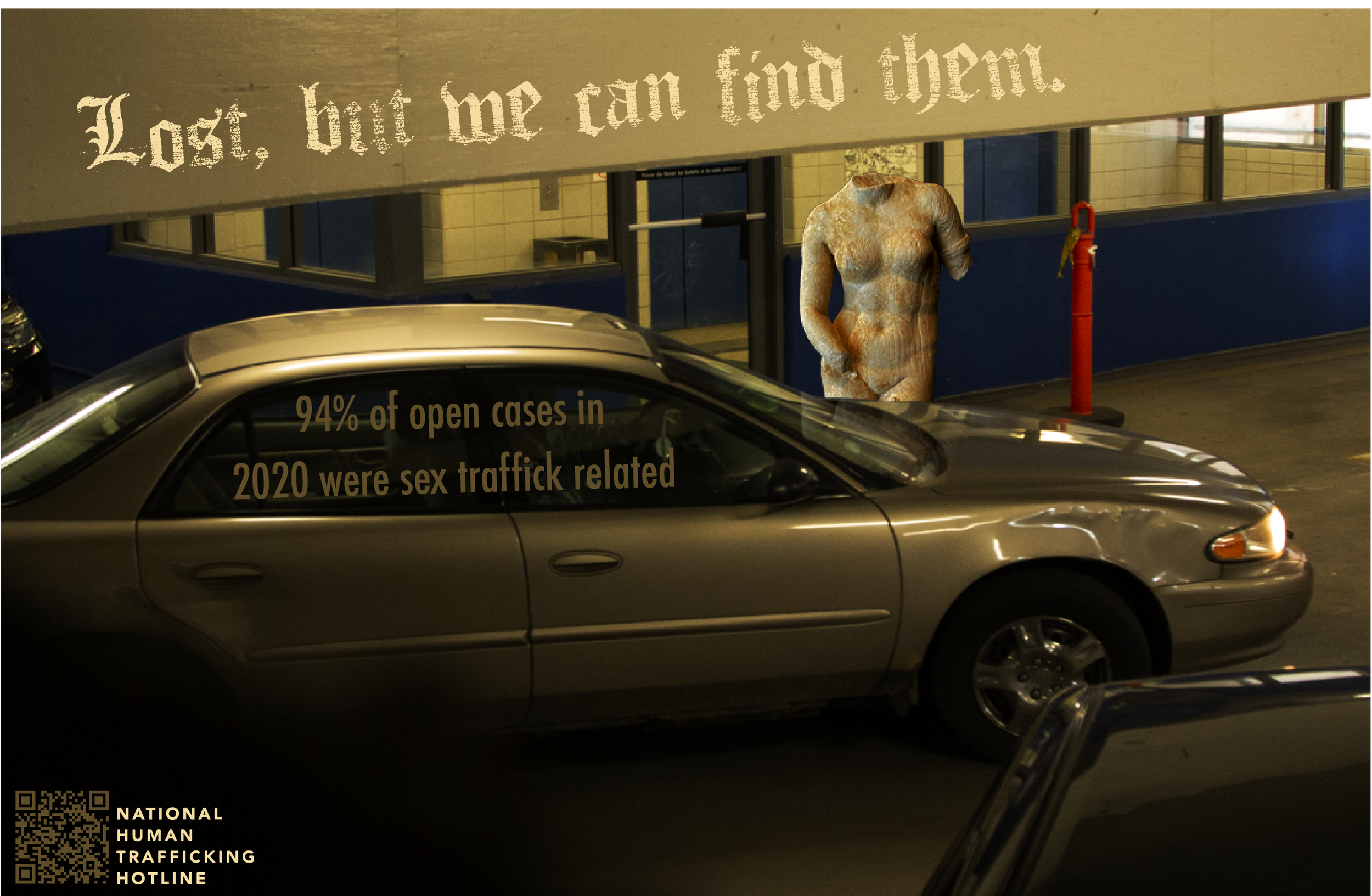 Lost, but We Can Find Them, human trafficking awareness campaign collaboration with the Art Institute of Chicago. Done with Photoshop and Illustrator.