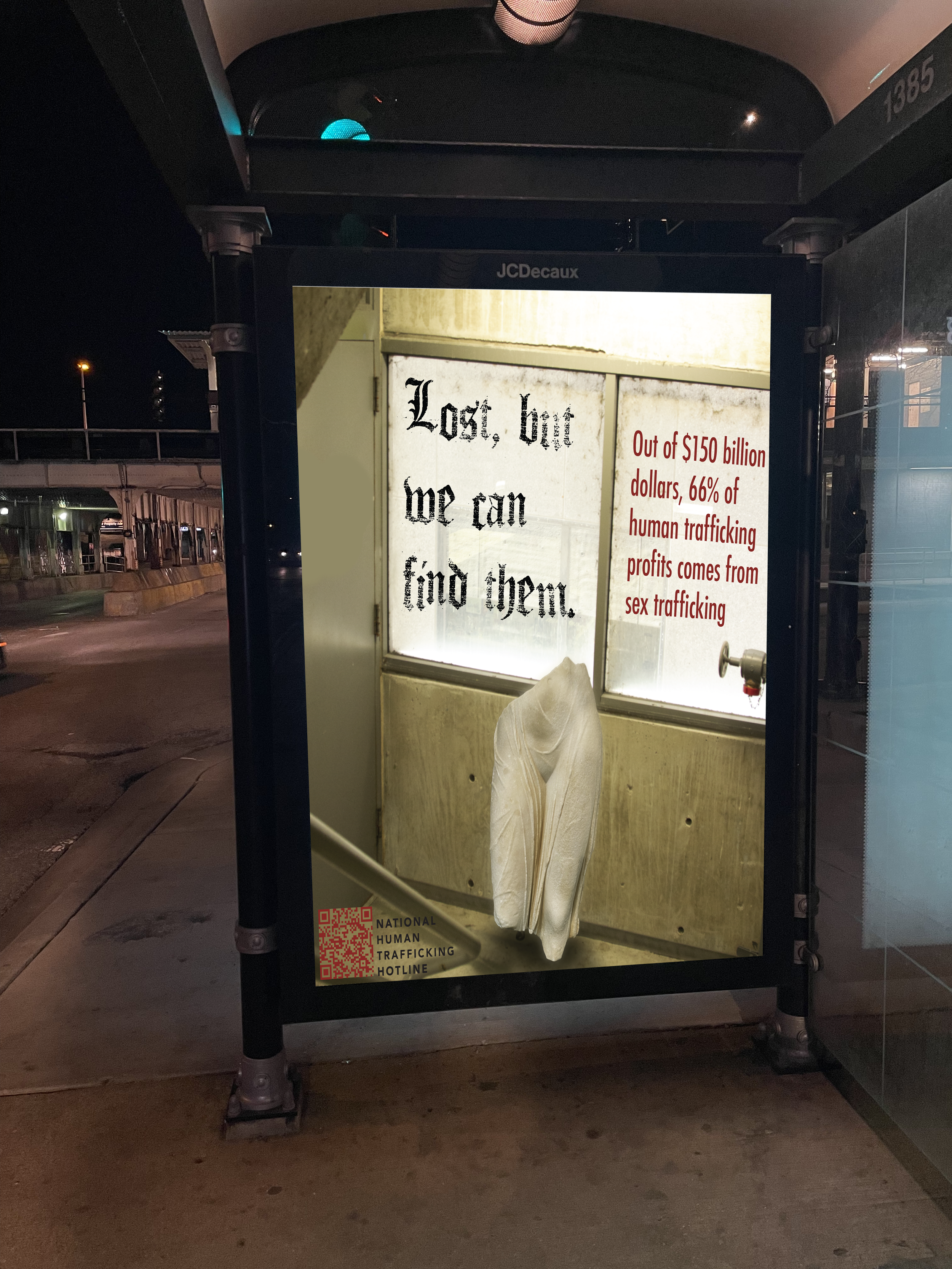 Lost, but We Can Find Them campaign mockup, Adobe Photoshop.