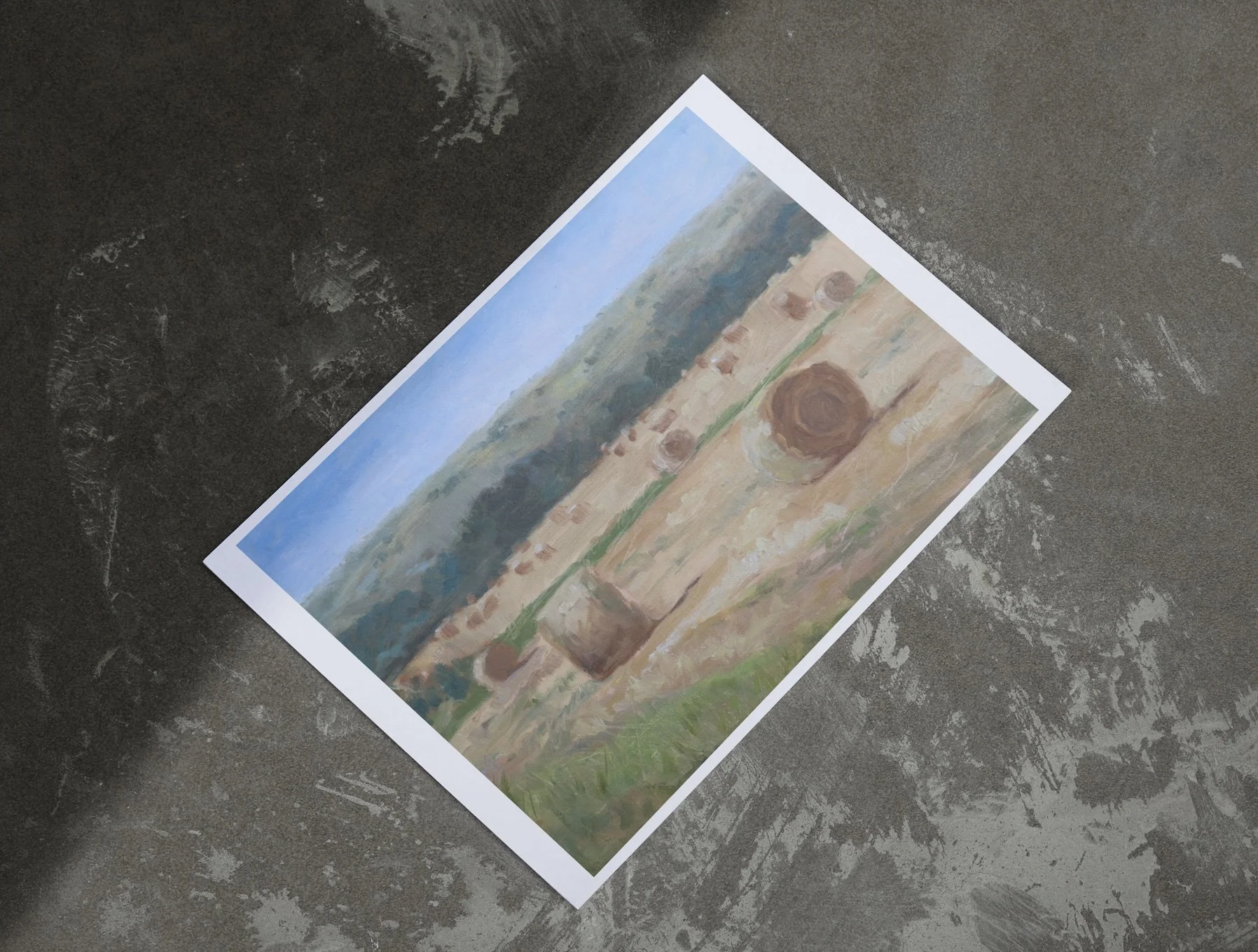 Golden Haybales Prints