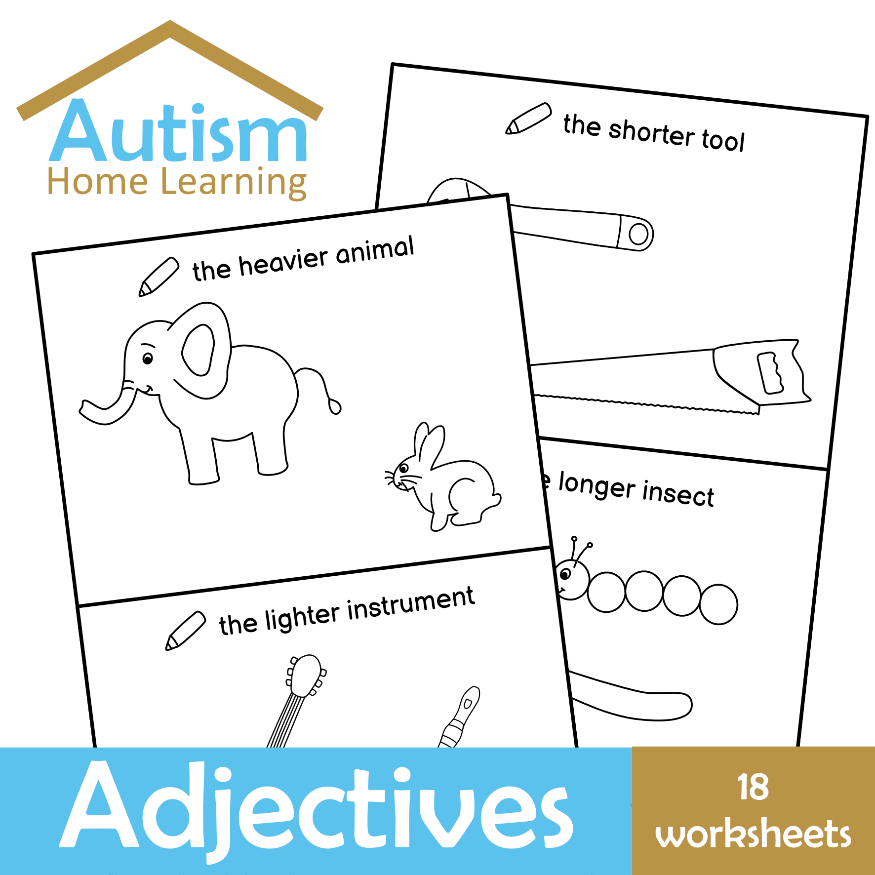 taller shorter longer heavier lighter worksheets cover 1.png