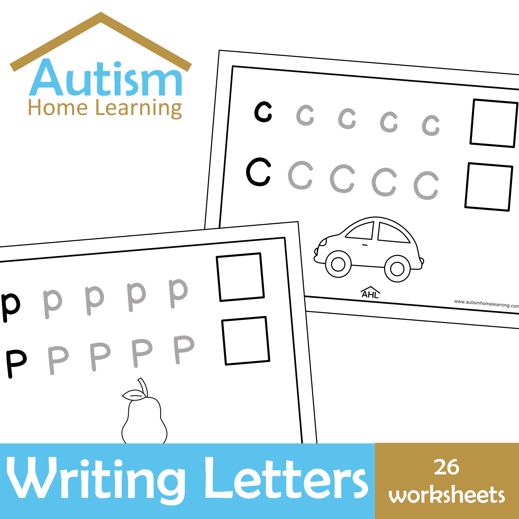 Writing Letters of the Alphabet Worksheets