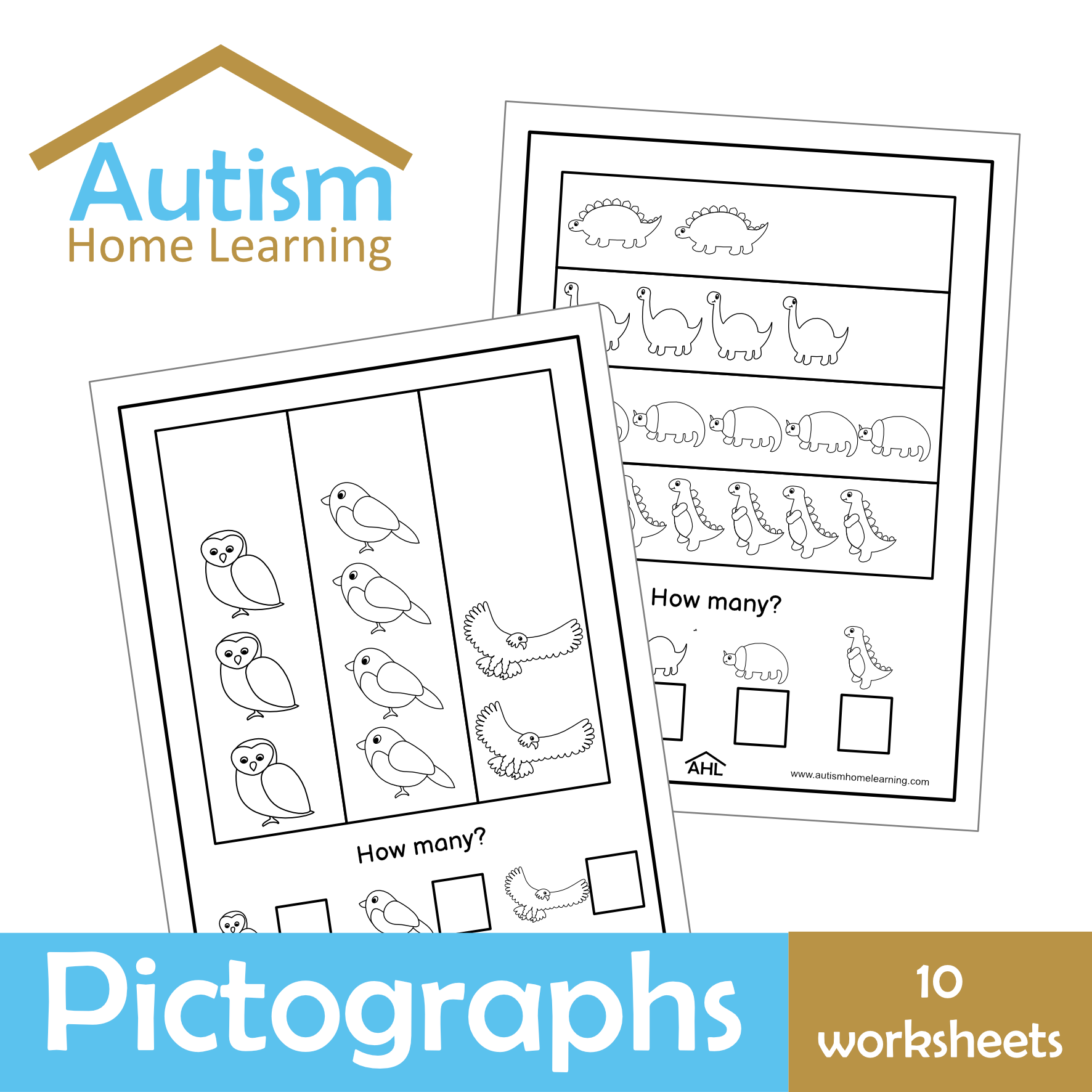 Count 1-10 Pictographs Worksheets