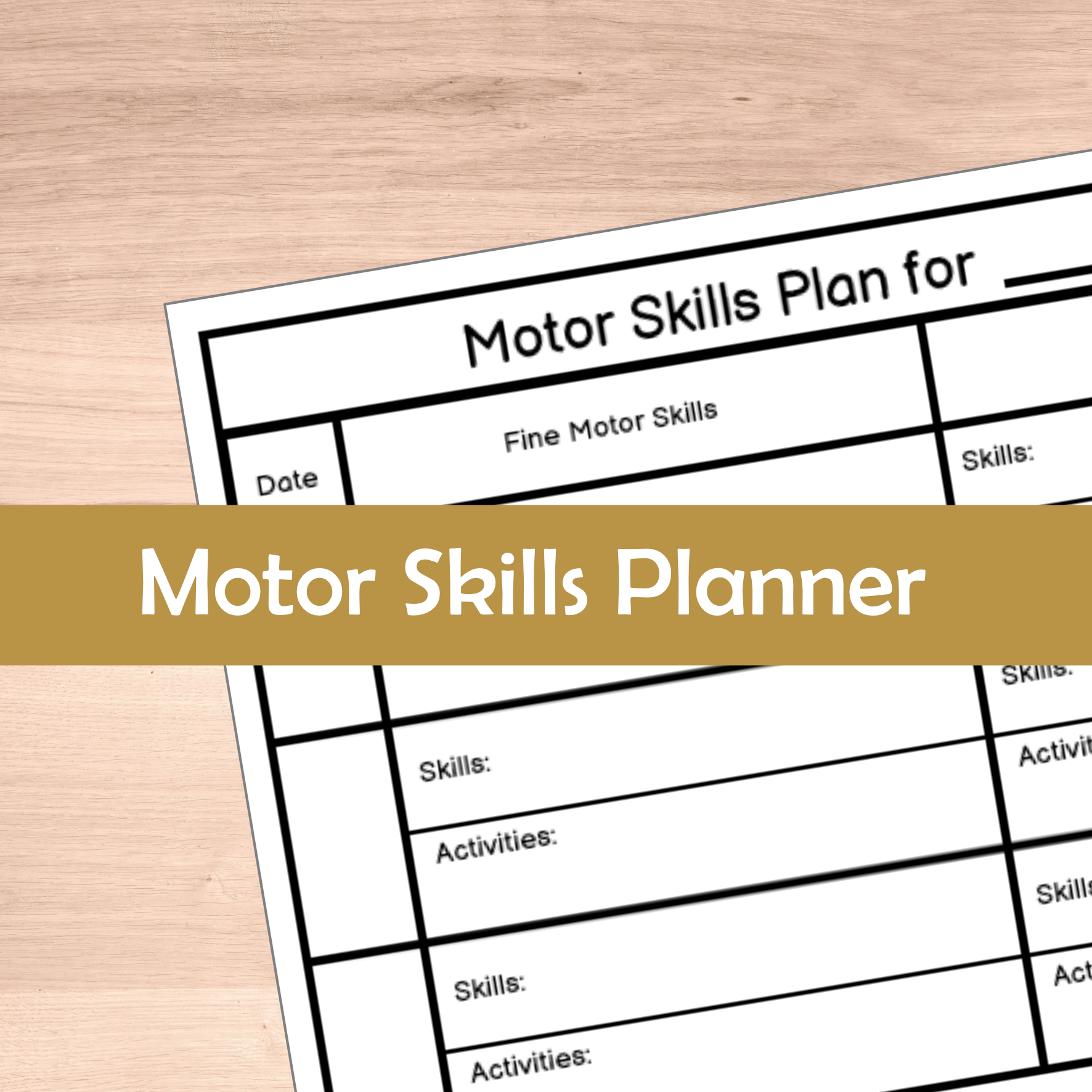Motor Skills Planner