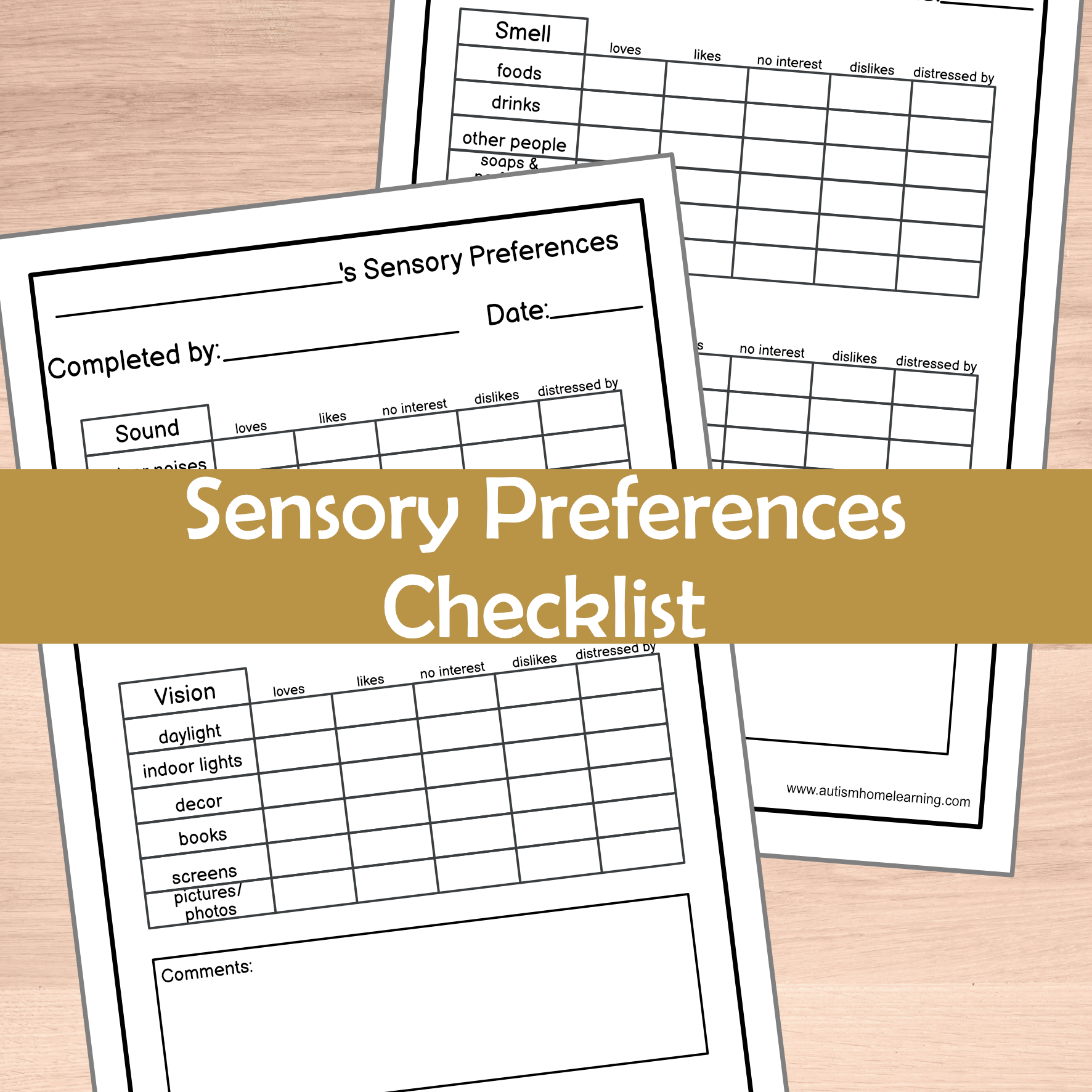 Sensory Preferences Checklist