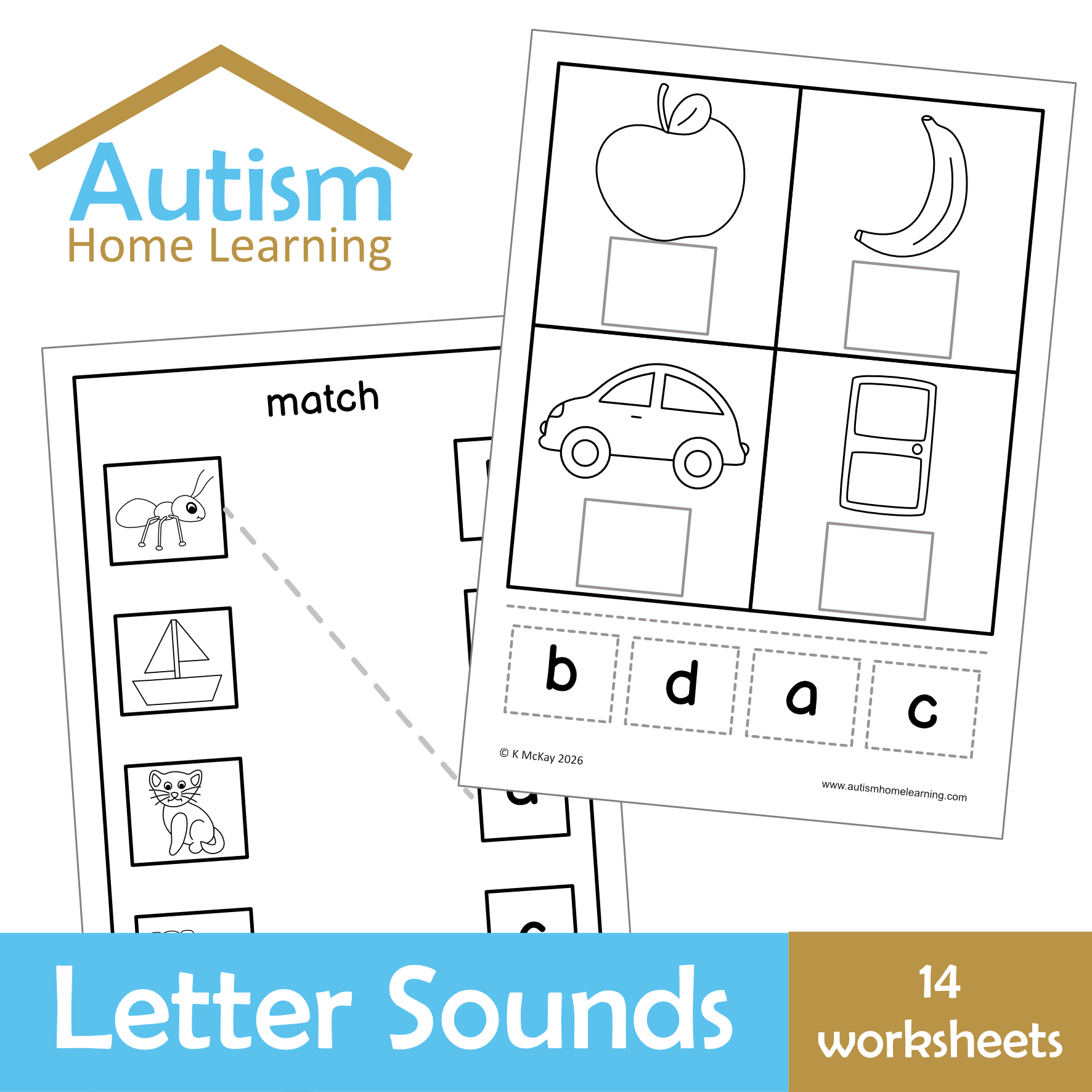 Letters Sounds Matching Worksheets