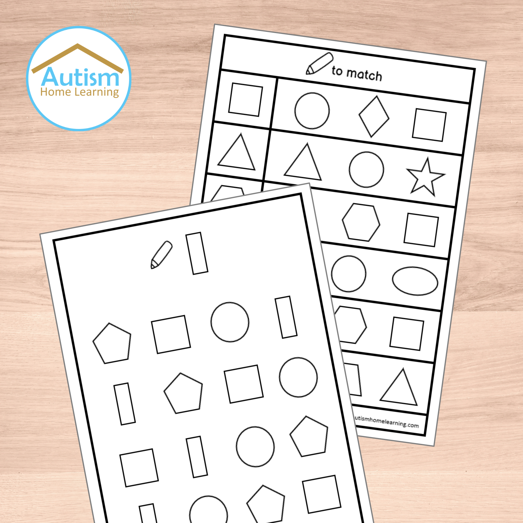matching 2d shapes worksheets cover 2.png