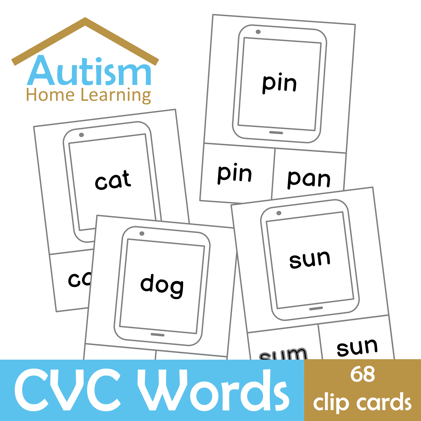 CVC Words Match Phonics Cards