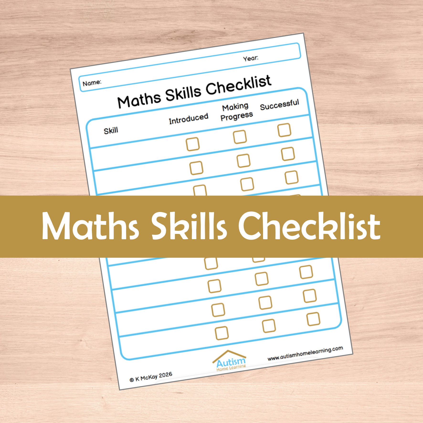 Maths Skills Checklist