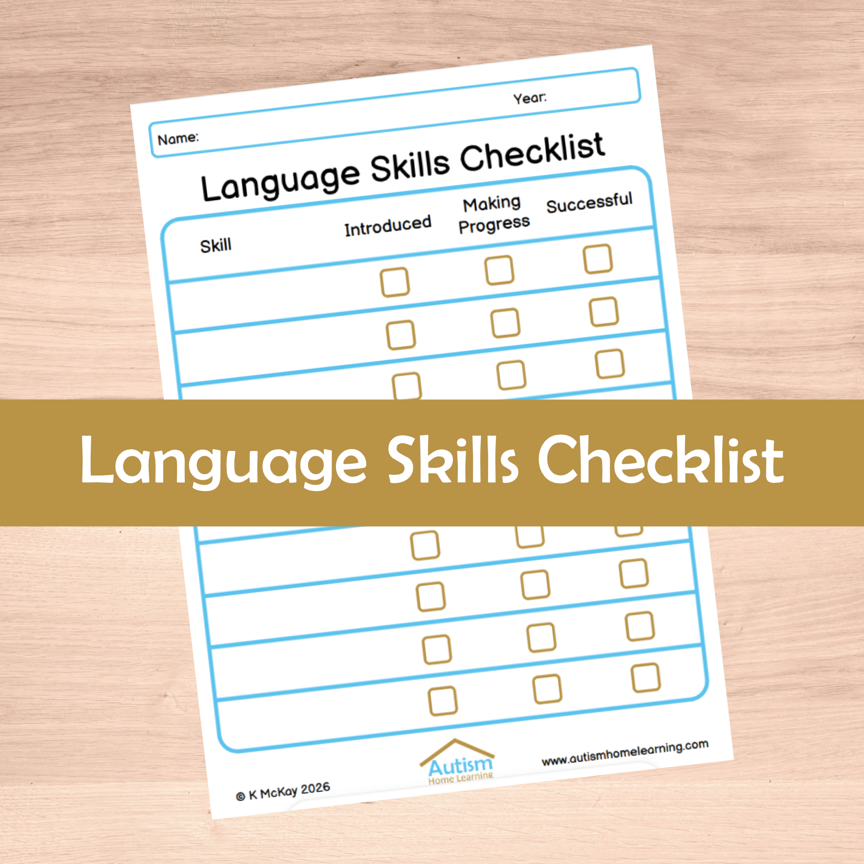 Language Skills Checklist