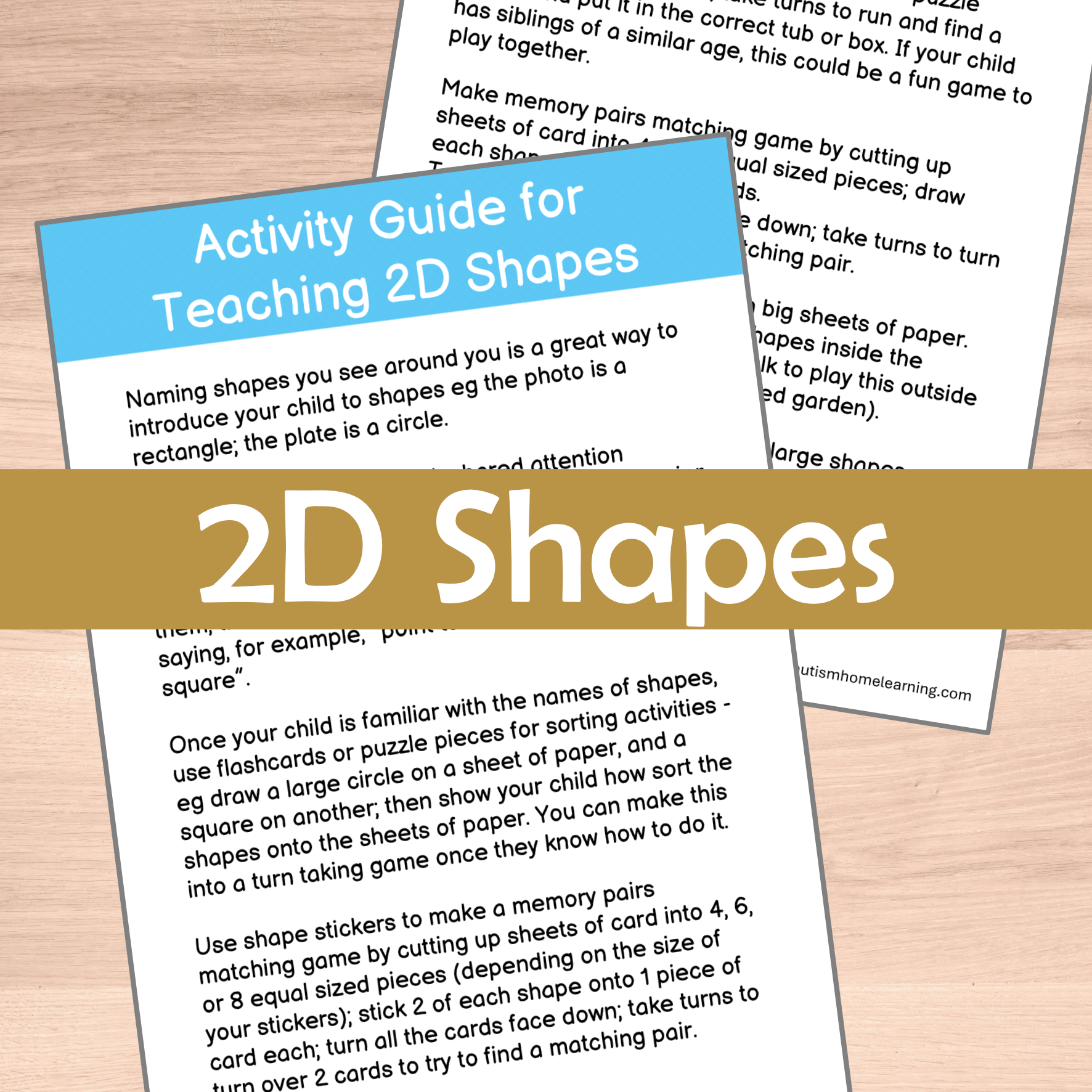 2D Shapes Activity Ideas