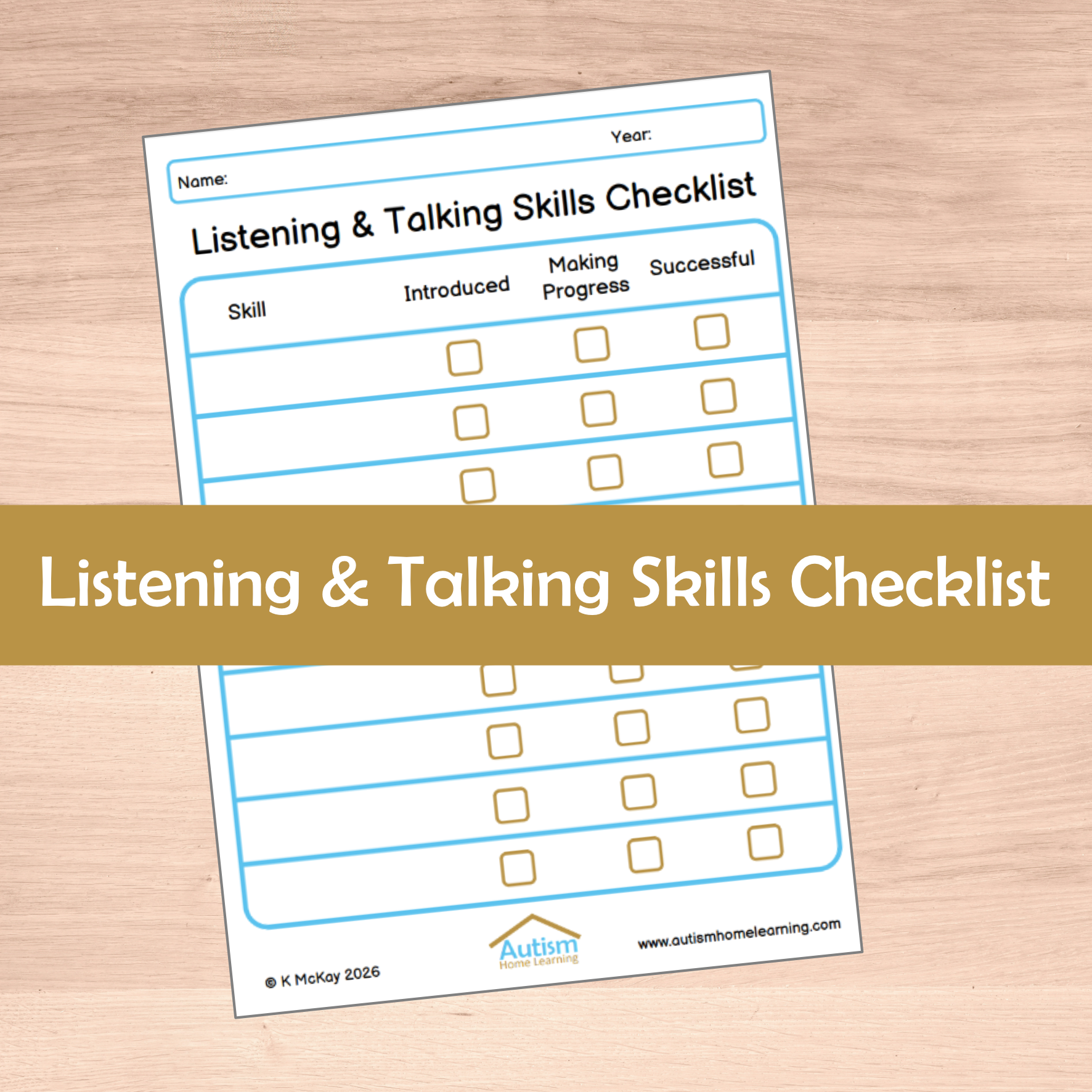 Listening and Talking Skills Checklist