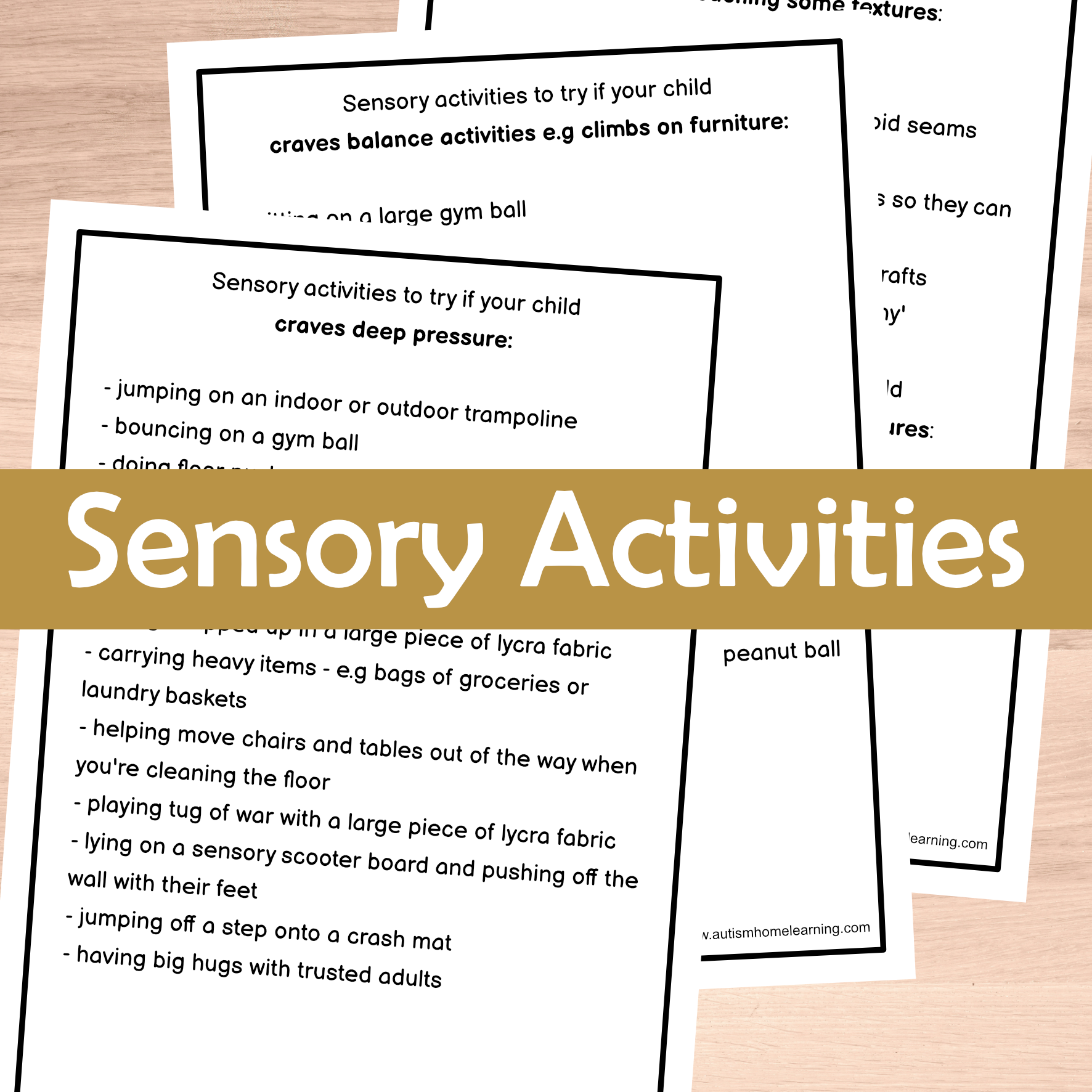 Sensory Activity Ideas