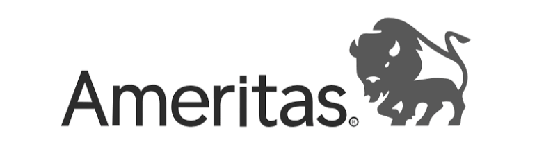 The Ameritas logo featuring the company name and a stylized lion with a mane resembling a young lion or lion silhouette.