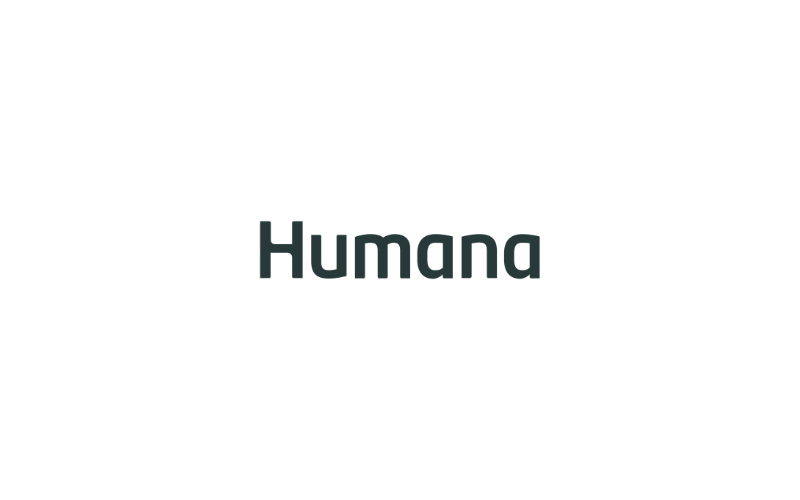 Humana logo in black and teal colors.