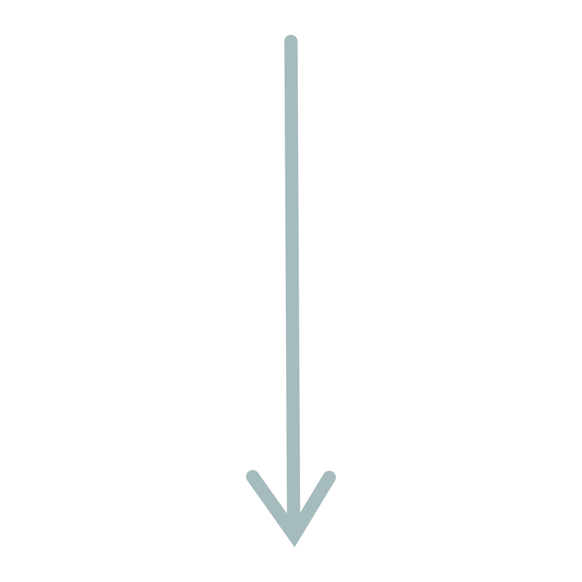 A black background with a light gray downward arrow in the center.