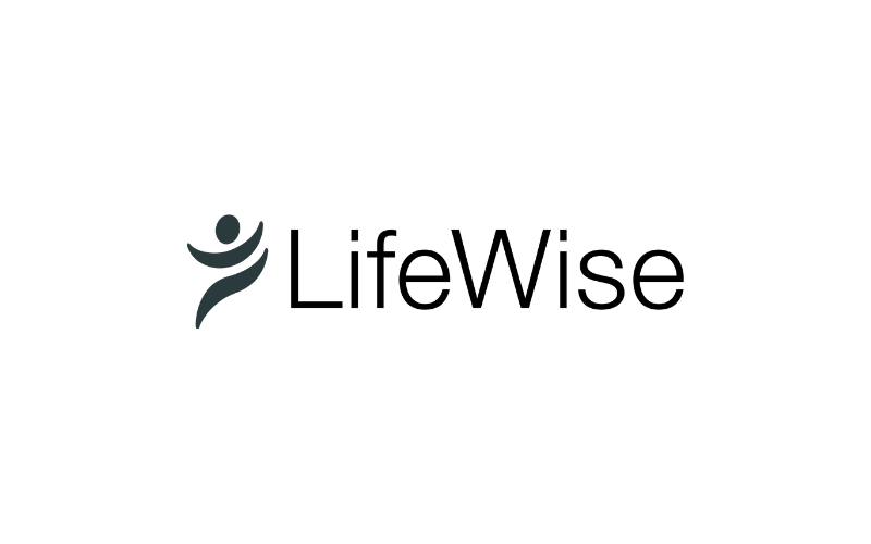 A stylized logo featuring a human figure with outstretched arms, surrounded by abstract shapes.