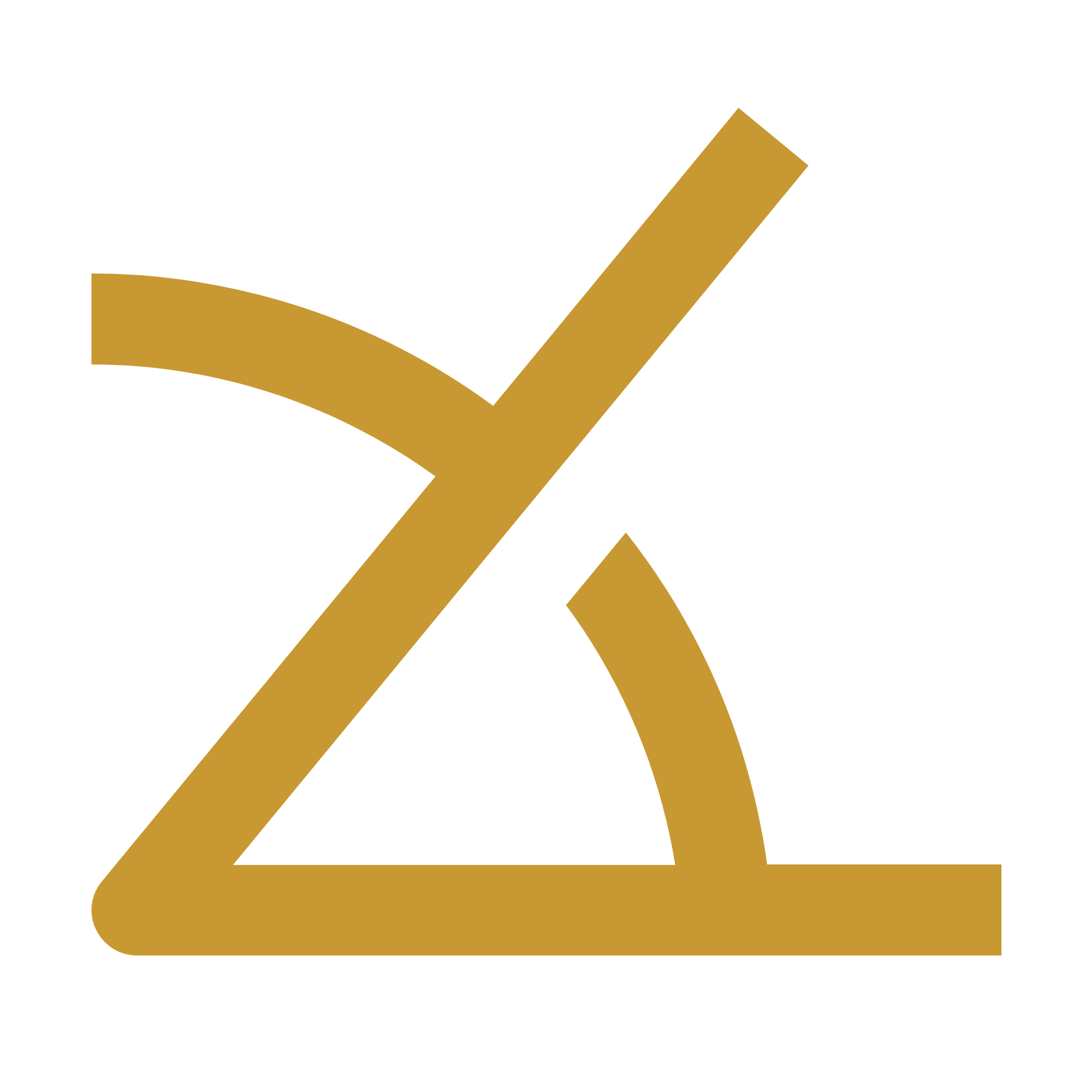 Gold-colored checkmark icon on a black background.