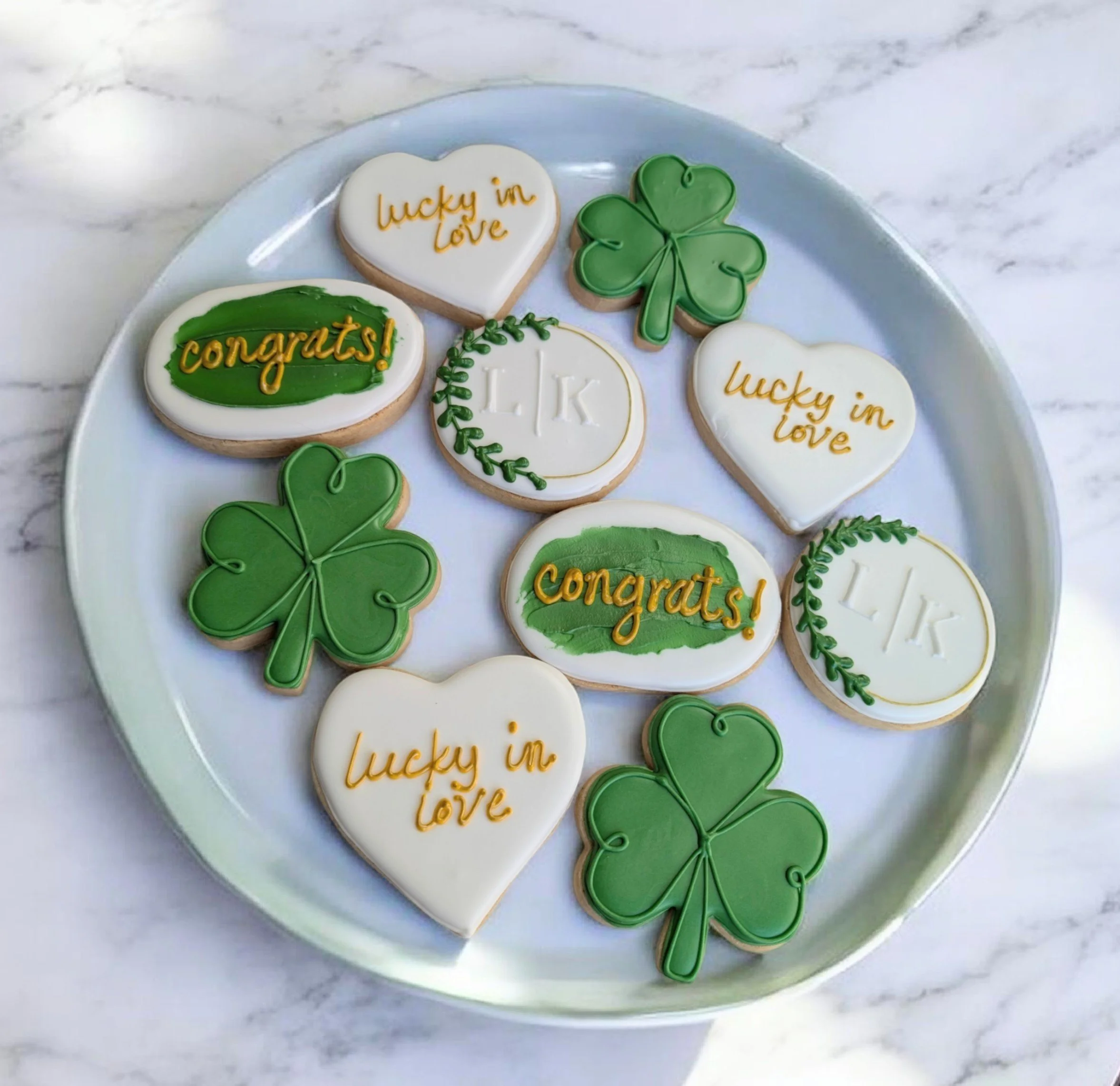 Saint Patricks day themed cookies