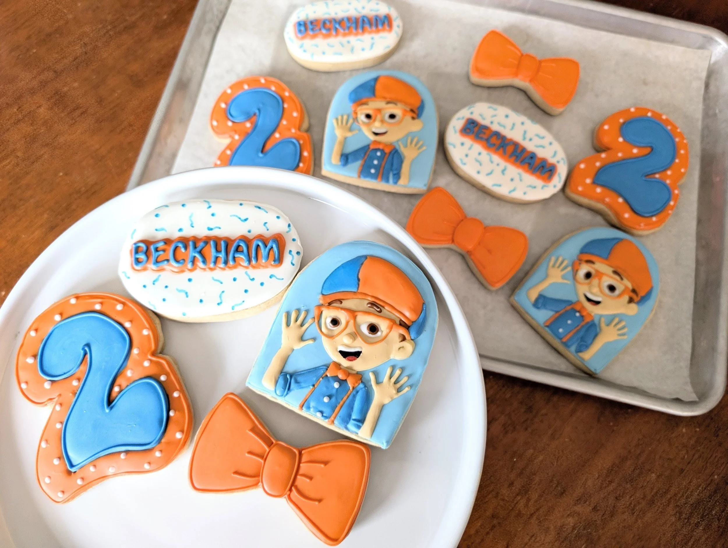 Blippi TV show themed cookies