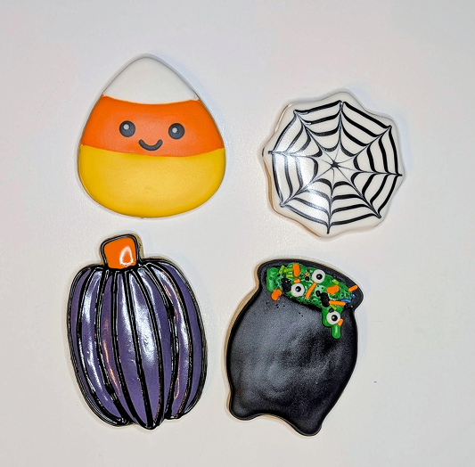 Decorated Halloween cookies