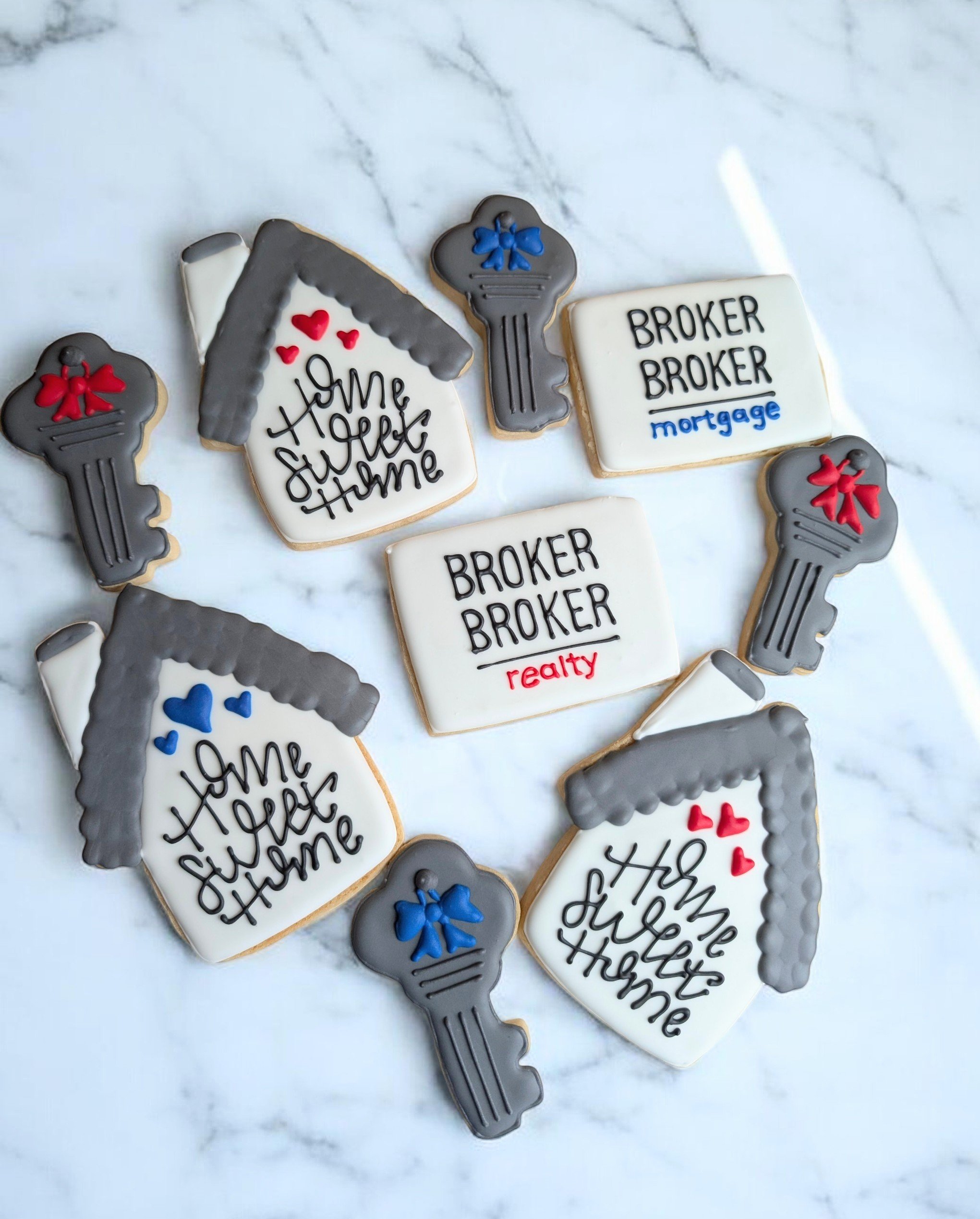 House themed cookies for company Broker Broker Mortgage