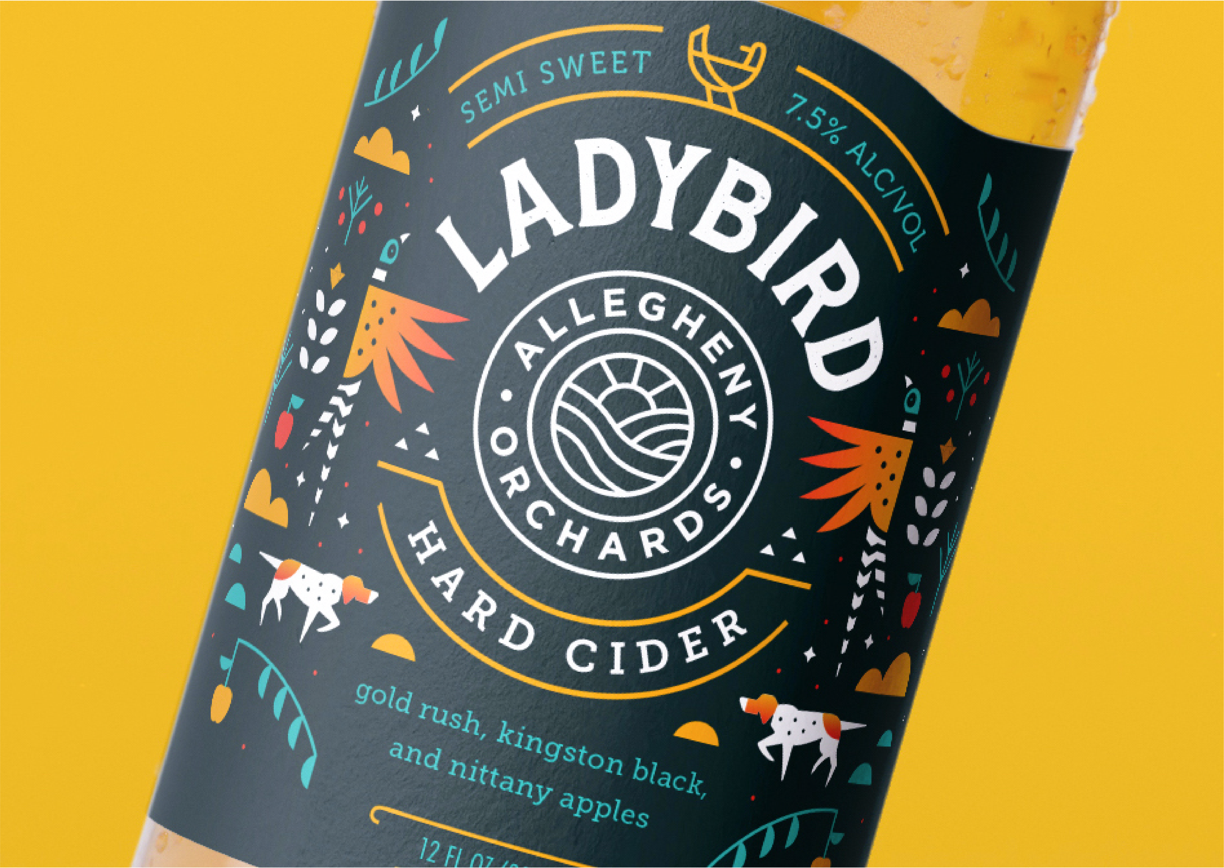 cider label design close up