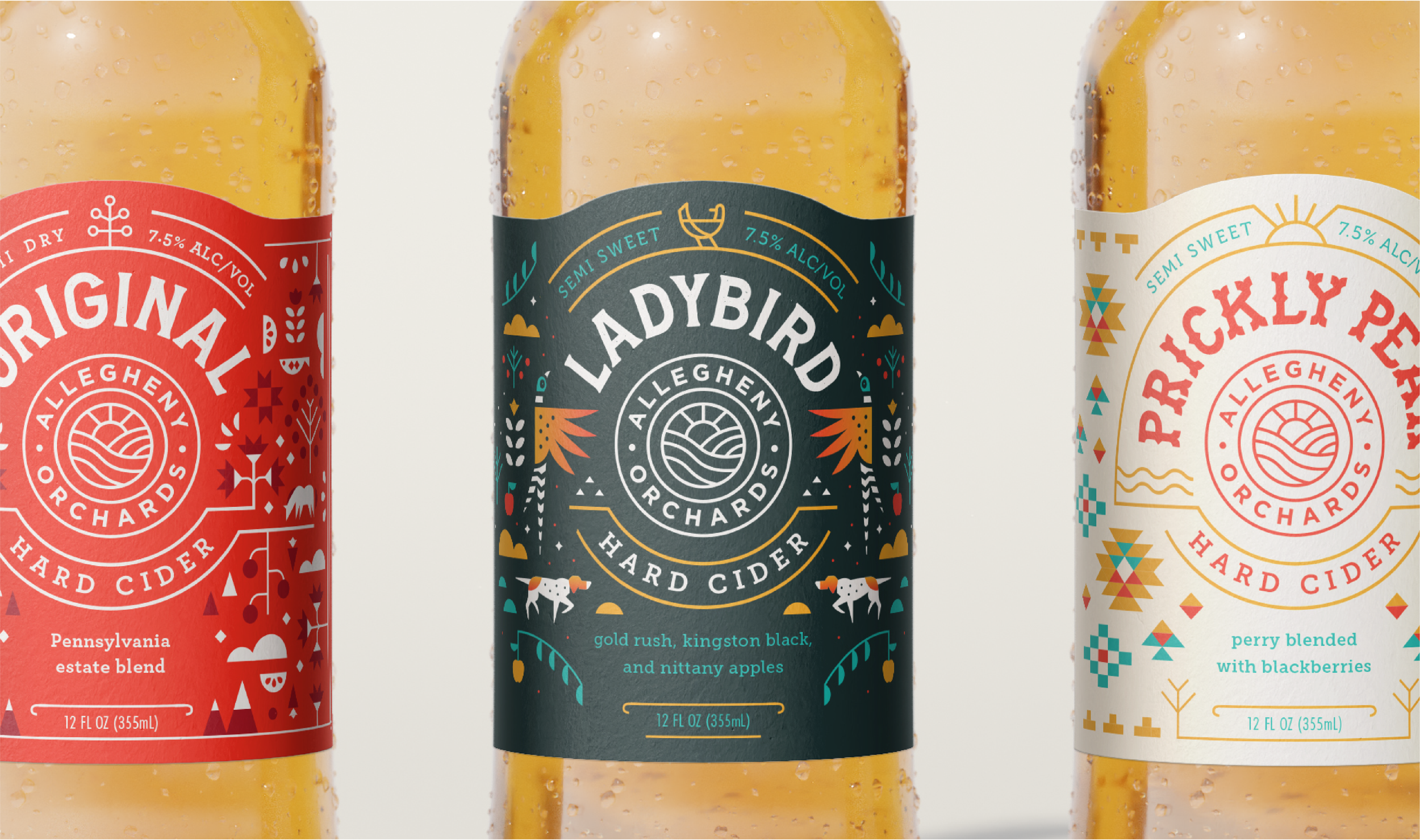 allegheny orchards hard cider label design