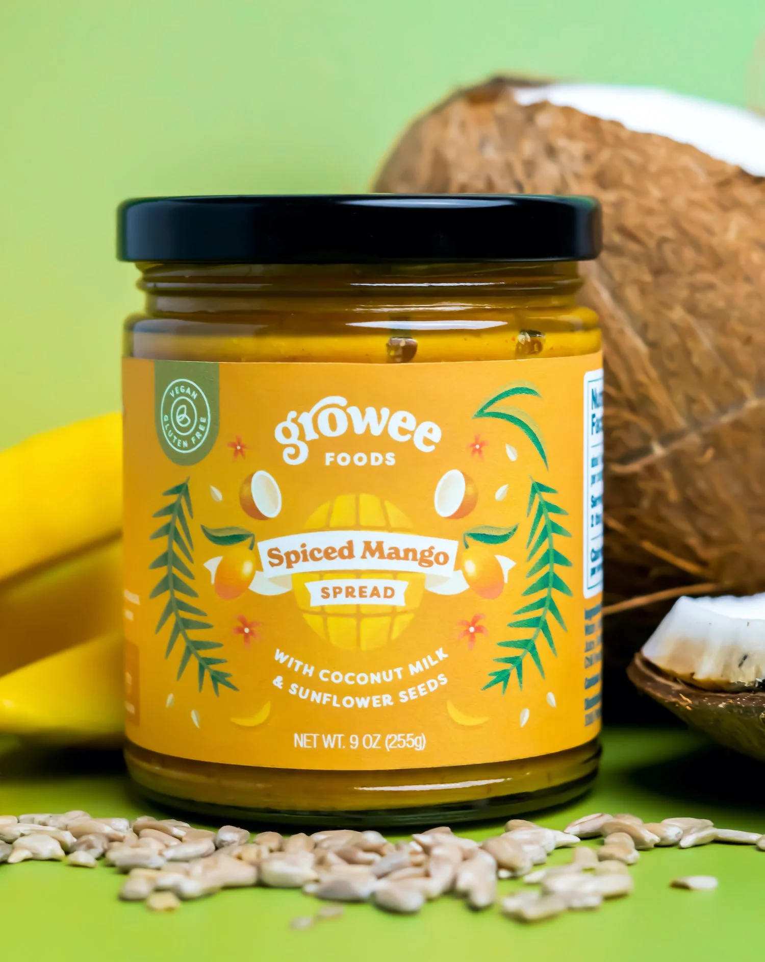 mango spread jar label design
