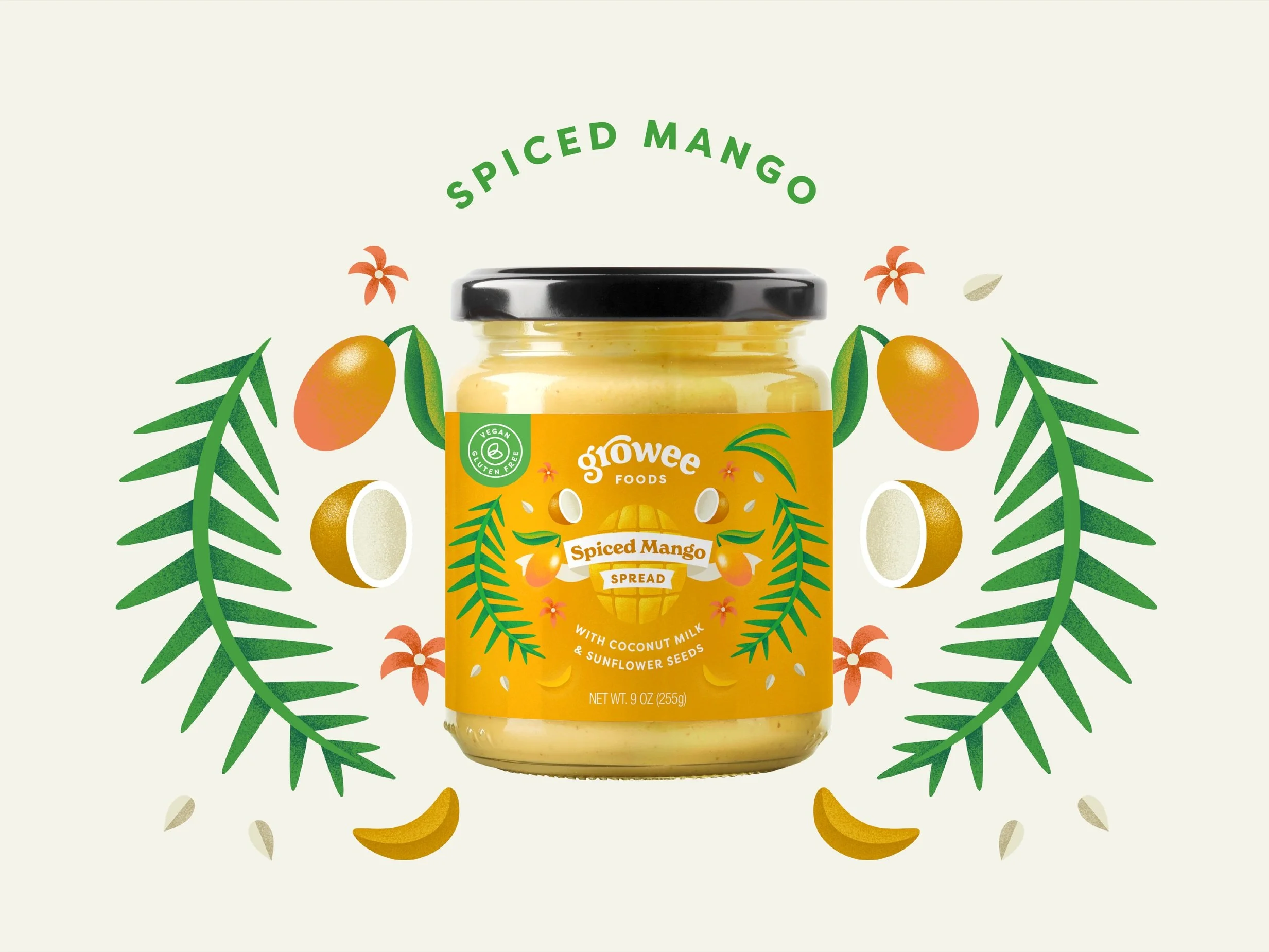 food packaging illustration mango