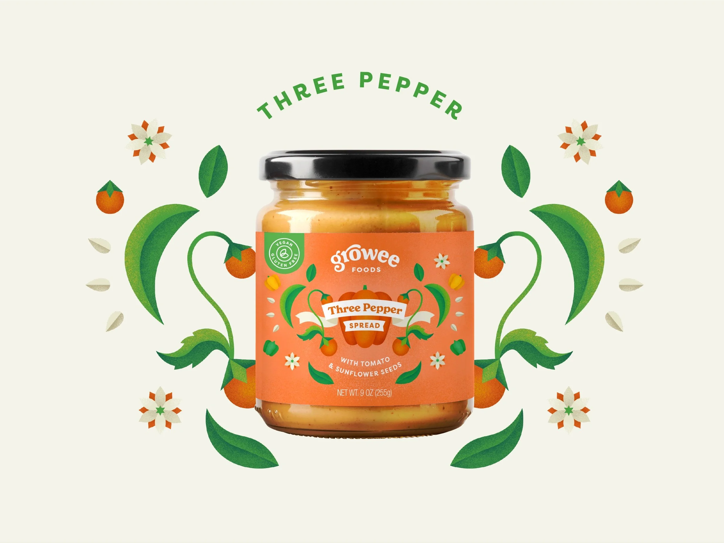 food packaging illustration pepper