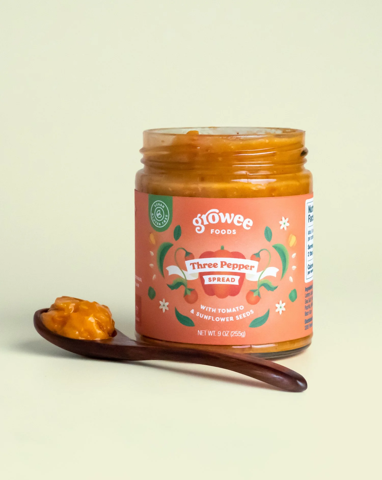 vegan spread jar design
