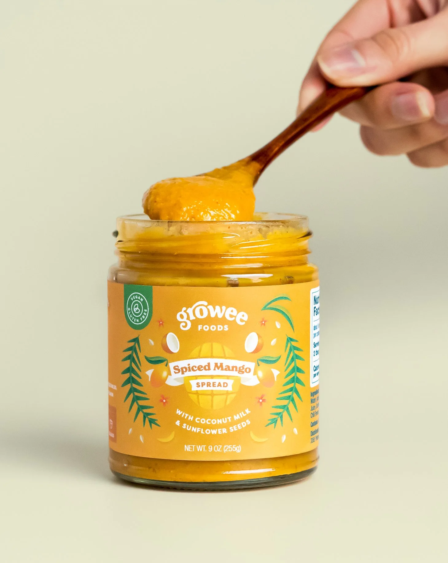 growee mango spread label design