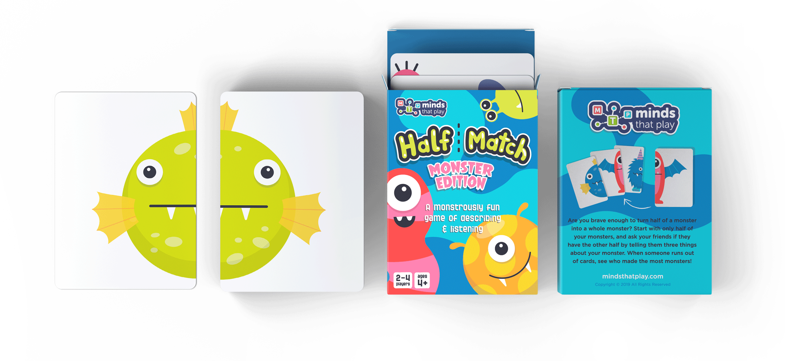 minds that play card game package design gif